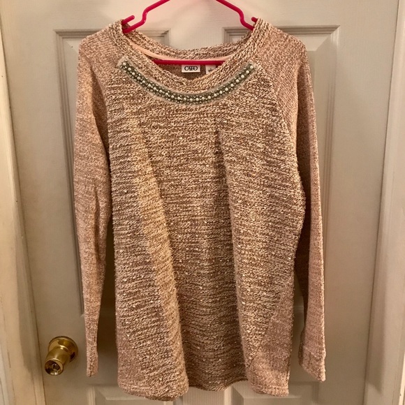 Classy pink sweater with rhinestones - Picture 1 of 1